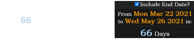 The mass shooting was a span of 66 days before this year’s major total lunar eclipse: