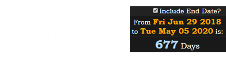 That single was released a span of 677 days before his death from the Covid-19 pandemic