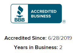 A BBB Accredited Business since 6/28/2019