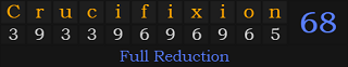 "Crucifixion" = 68 (Full Reduction)