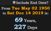 69 Years, 227 Days