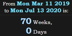 70 Weeks, 0 Days