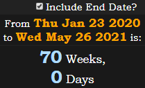 70 Weeks, 0 Days