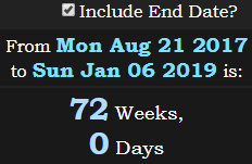 72 Weeks, 0 Days