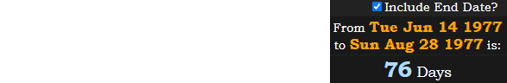 Bynum was born a span of 76 days after Trump’s birthday: