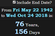 76 Years, 156 Days