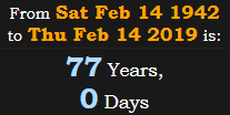 77 Years, 0 Days