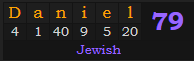 "Daniel" = 79 (Jewish)
