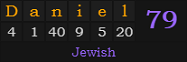 "Daniel" = 79 (Jewish)