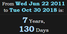 7 Years, 130 Days