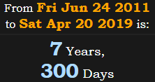 7 Years, 300 Days