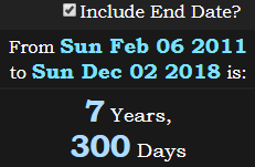 7 Years, 300 Days