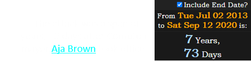 The attack was a span of 7 years, 73 days after Compton mayor Aja Brown took office: