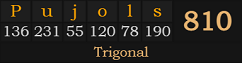 "Pujols" = 810 (Trigonal)