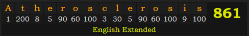 "Atherosclerosis" = 861 (English Extended)