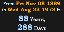 88 Years, 288 Days
