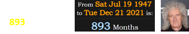 He just turned 893 months old: