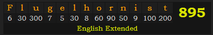 "Flugelhornist" = 895 (English Extended)