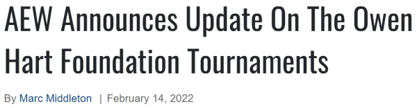 AEW Announces Update On The Owen Hart Foundation Tournaments