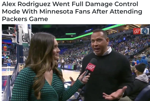 Alex Rodriguez Went Full Damage Control Mode With Minnesota Fans After Attending Packers Game