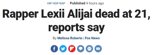Rapper Lexii Alijai dead at 21, reports say
