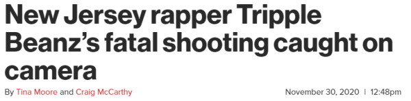 New Jersey rapper Tripple Beanz’s fatal shooting caught on camera