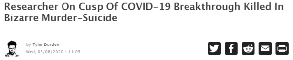 Researcher On Cusp Of COVID-19 Breakthrough Killed In Bizarre Murder-Suicide