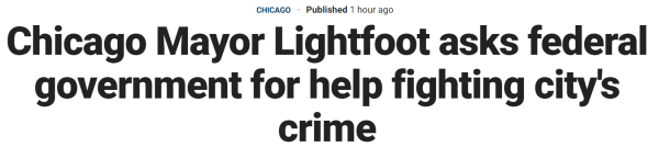 Chicago Mayor Lightfoot asks federal government for help fighting city's crime