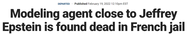 Modeling agent close to Jeffrey Epstein is found dead in French jail