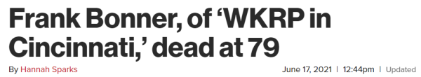 Frank Bonner, of ‘WKRP in Cincinnati,’ dead at 79