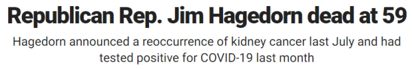 Republican Rep. Jim Hagedorn dead at 59