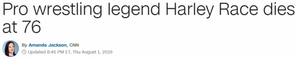 Pro wrestling legend Harley Race dies at 76
