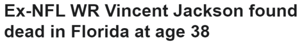Ex-NFL WR Vincent Jackson found dead in Florida at age 38