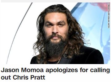 Jason Momoa apologizes for calling out Chris Pratt