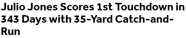 Julio Jones Scores 1st Touchdown in 343 Days with 35-Yard Catch-and-Run