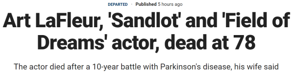 Art LaFleur, 'Sandlot' and 'Field of Dreams' actor, dead at 78
