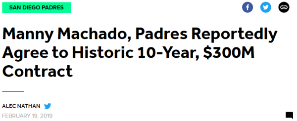 Manny Machado, Padres Reportedly Agree to Historic 10-Year, $300M Contract