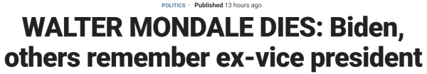 WALTER MONDALE DIES: Biden, others remember ex-vice president