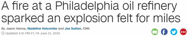 A fire at a Philadelphia oil refinery sparked an explosion felt for miles