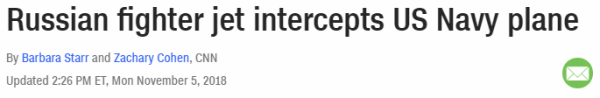 Russian fighter jet intercepts US Navy plane