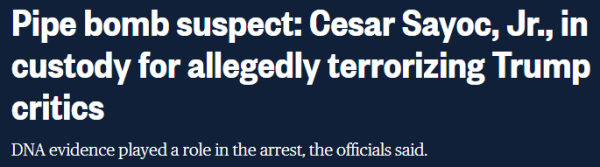 Pipe bomb suspect: Cesar Sayoc, Jr., in custody for allegedly terrorizing Trump critics