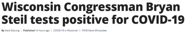 Wisconsin Congressman Bryan Steil tests positive for COVID-19