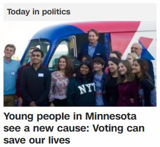 Young people in Minnesota see a new cause: Voting can save our lives