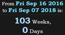 103 Weeks, 0 Days