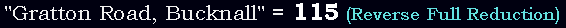 "Gratton Road, Bucknall" = 115 (Reverse Full Reduction)