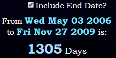 1305 Days