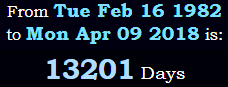 13201 Days