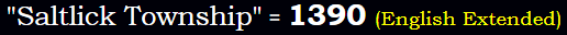 Saltlick Township = 1390 Extended