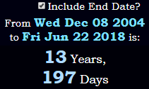 13 Years, 197 Days