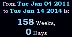 158 Weeks, 0 Days